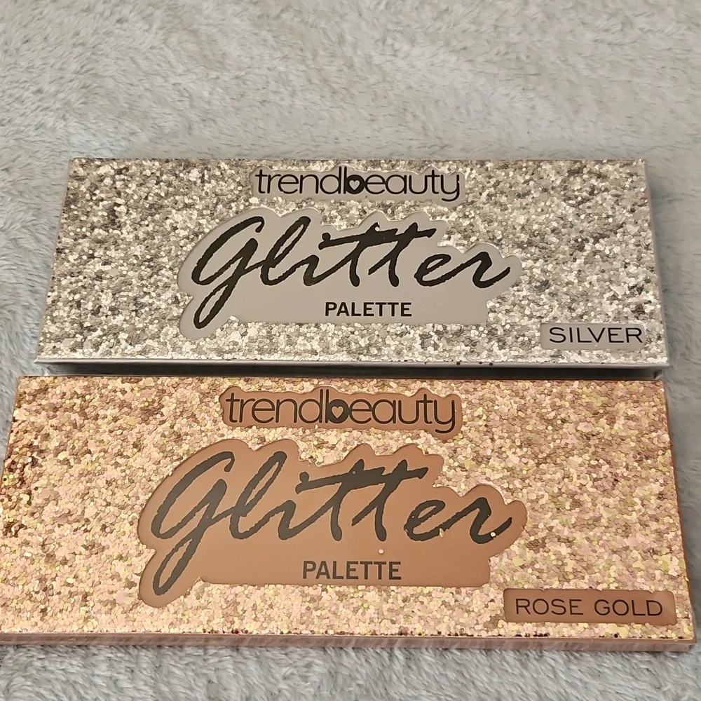 2 Glitter palettes rose gold and silver sealed nwt